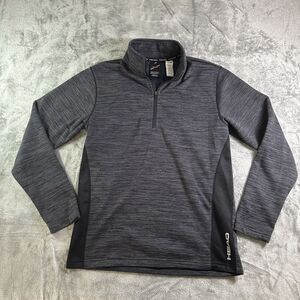 Head Pullover Sweater Mens Small Quarter Zip Long Sleeve Gray Fleece Lined